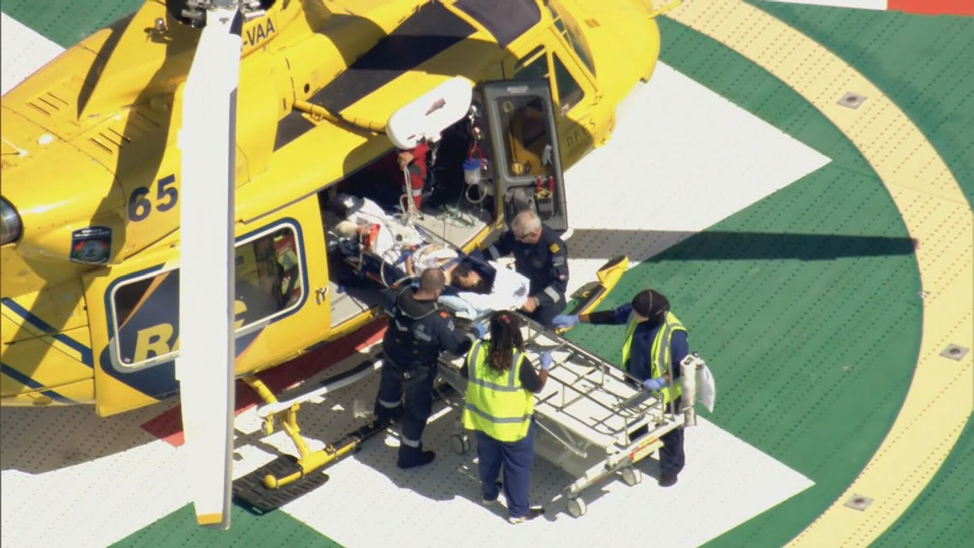 A tourist was bitten by a two-metre tiger shark off the coast at Jurien Bay, WA.