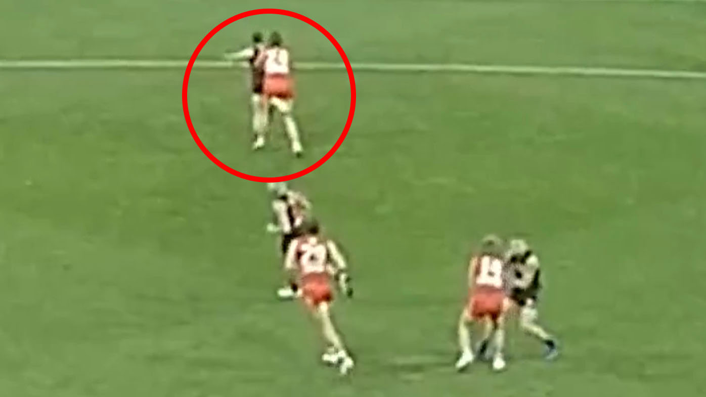 Toby Greene's kick to Dane Rampe's groin.