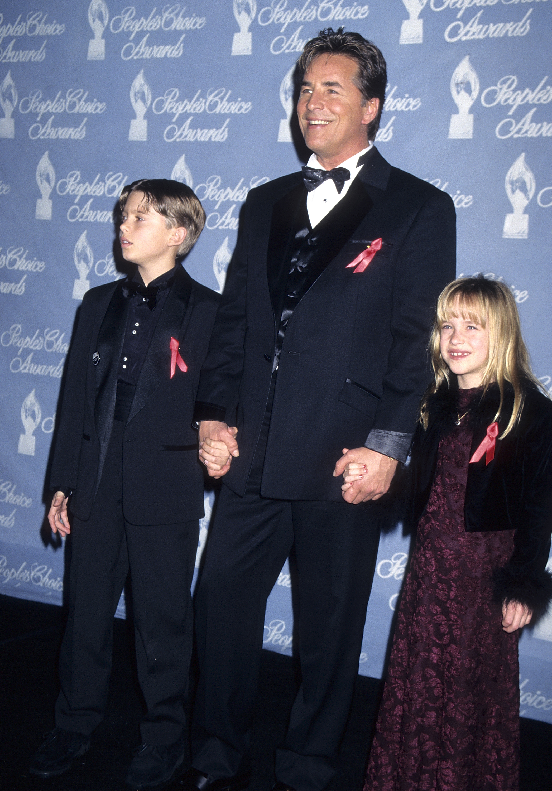 Actor Don Johnson, Melanie Griffith's son Alexander Bauer and daughter Dakota Johnson