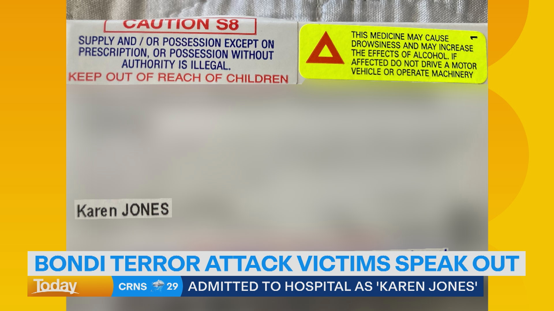 Rosalia was admitted to hospital under the pseudonym "Karen Jones".