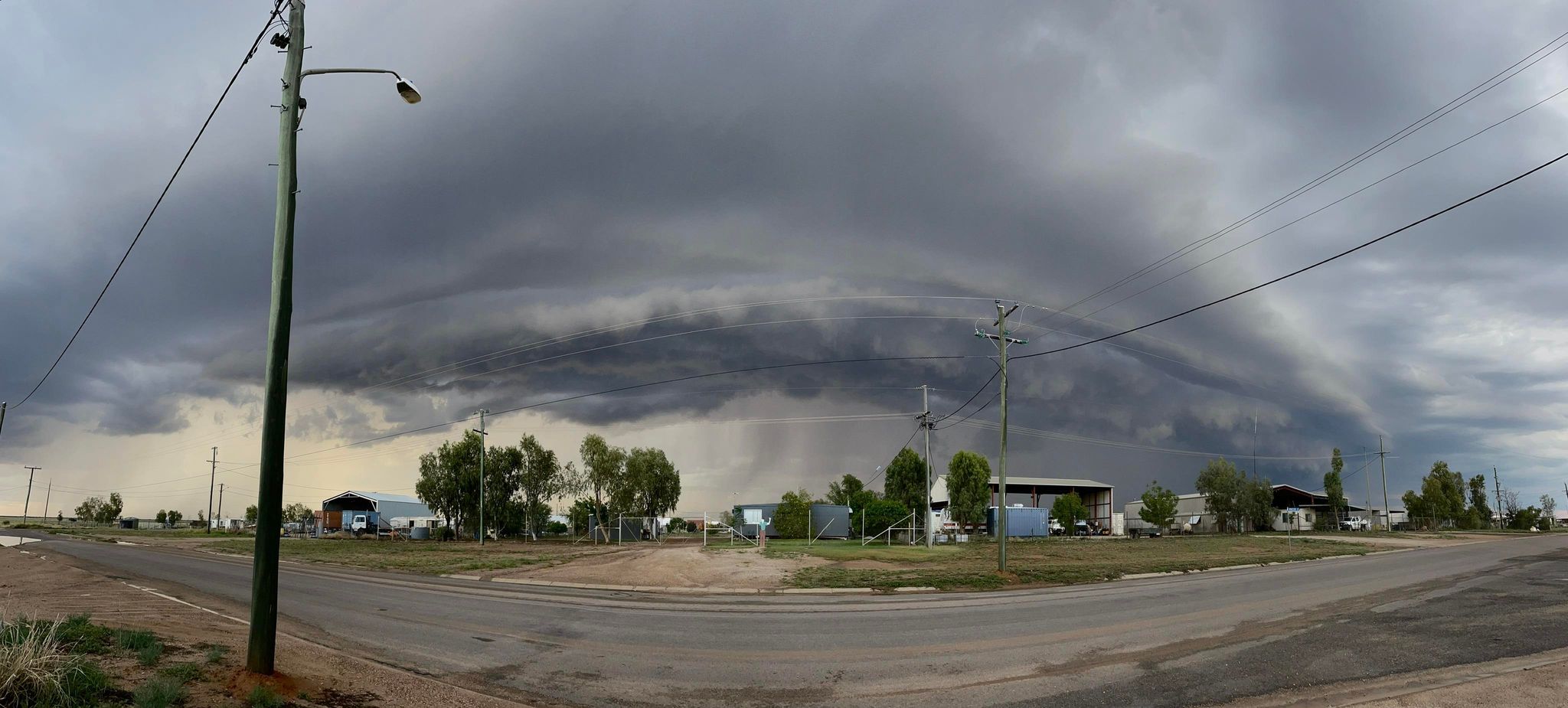 It's now Queensland's turn to brace for wet weather with severe storms broadcast for roughly half the state. Photographer Rhiannon McQueen snapped this photo of a storm cell as it bore down on the outback town of Winton. 