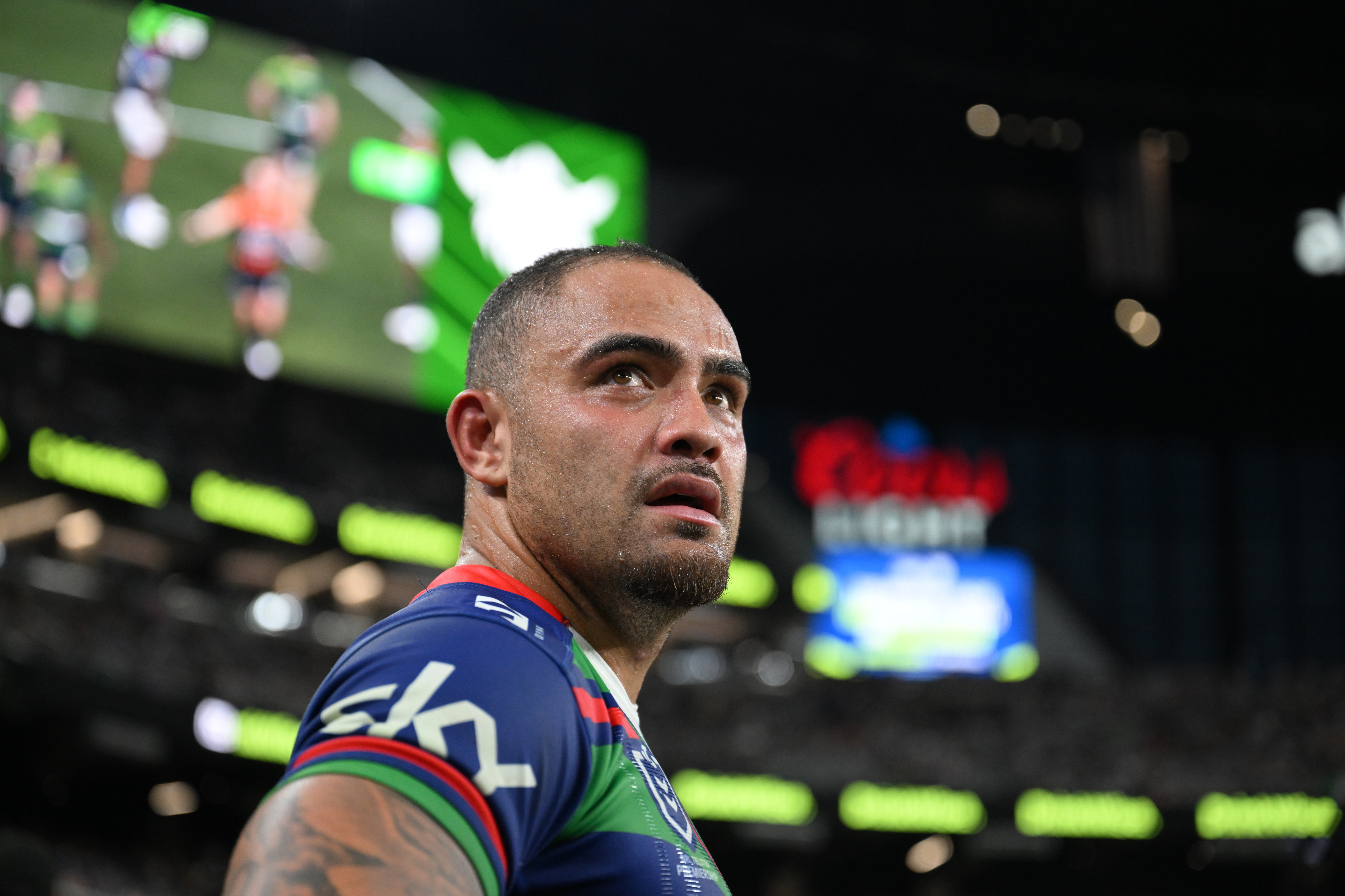 Dylan Walker in action for the Warriors against the Raiders in Las Vegas.