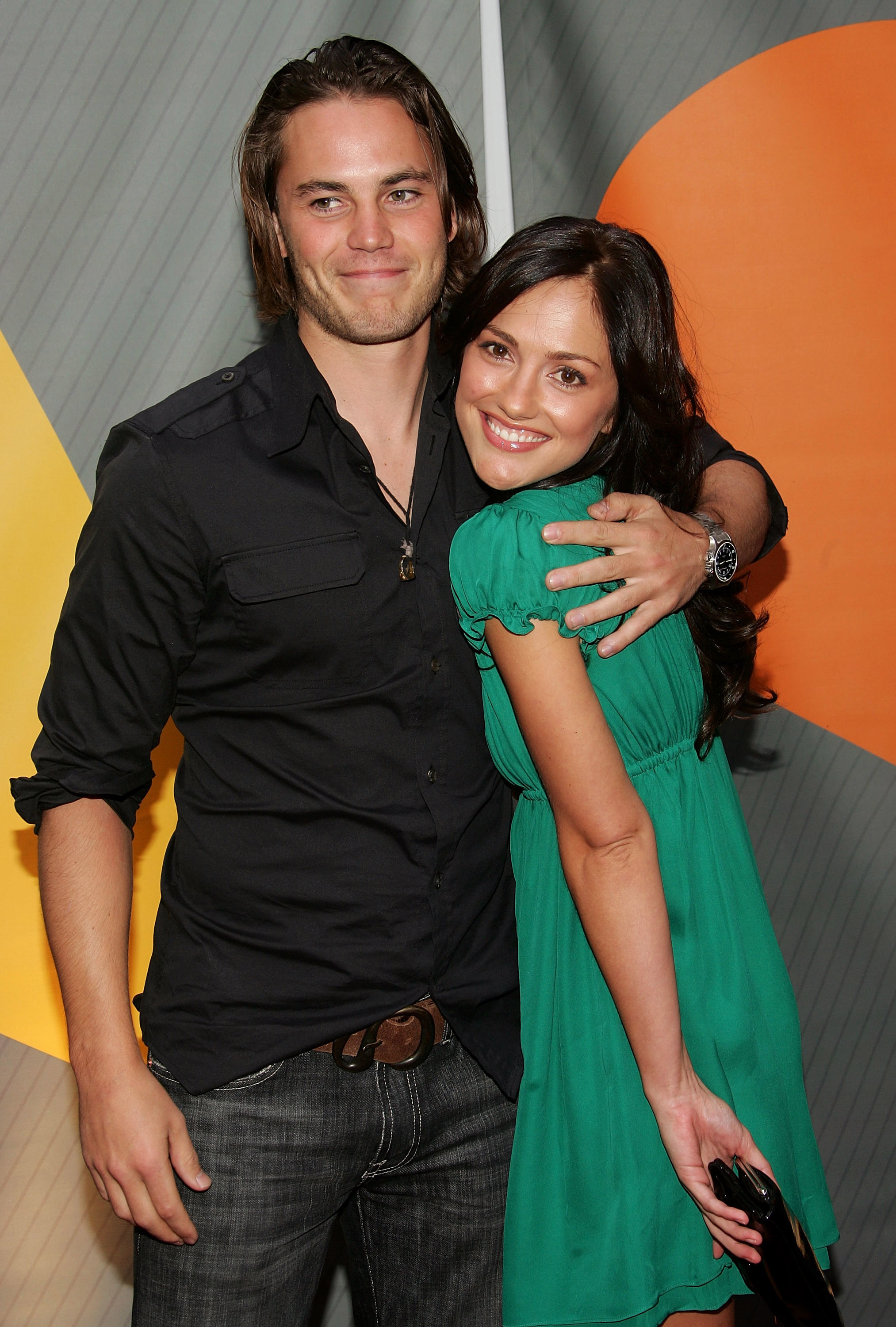 Minka Kelly and Taylor Kitsch attends the NBC Upfronts at Radio City Music Hall on May 14, 2007 in New York City.