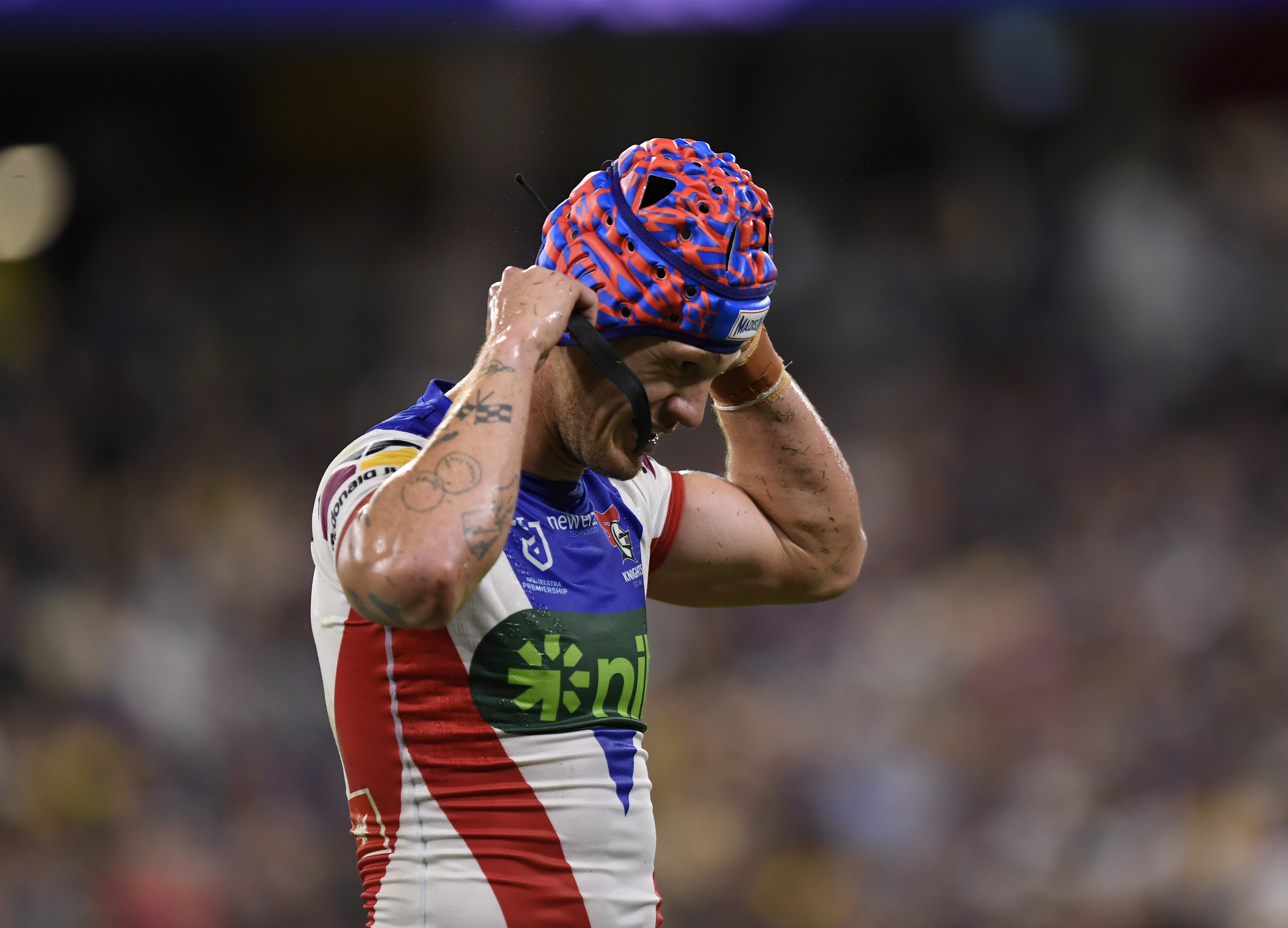 Kalyn Ponga in action for the Knights during their elimination final against the Cowboys.