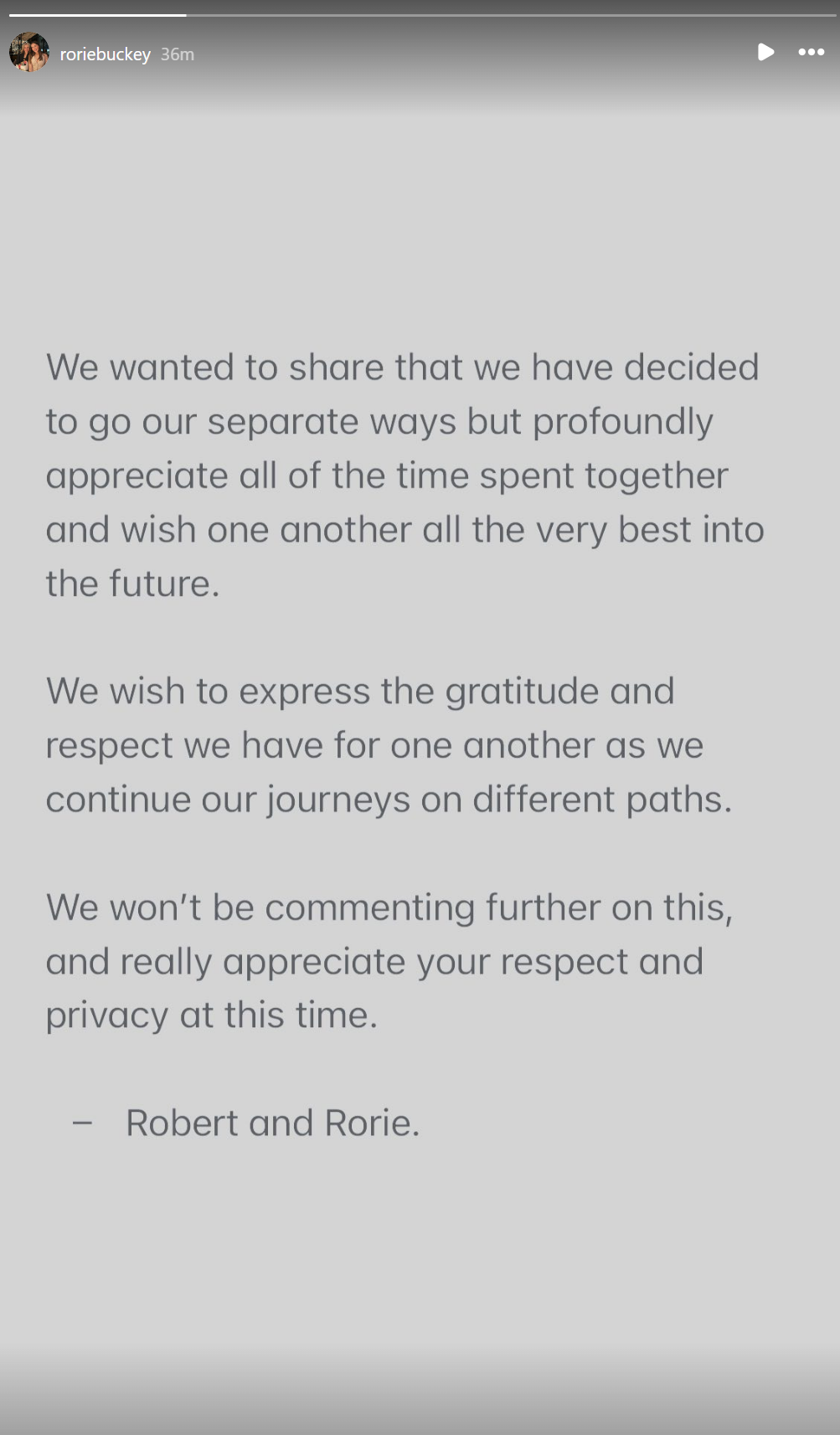Robert Irwin and Rorie Buckey