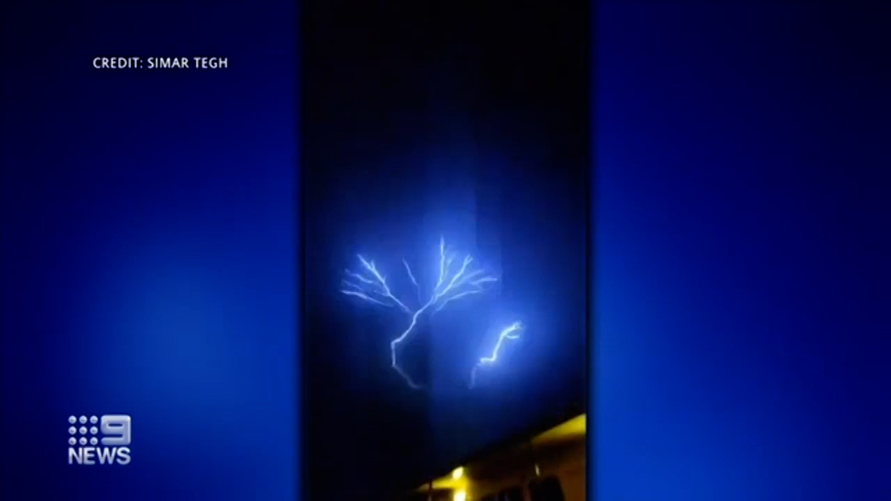 FIFO worker Simar Tegh captured the lightning display on his phone. 