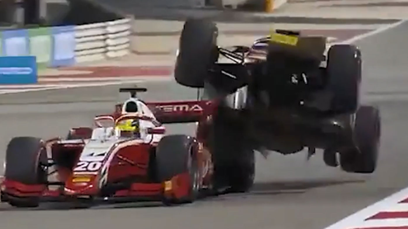 Mick Schumacher Involved In Scary F2 Crash During Bahrain Qualifying