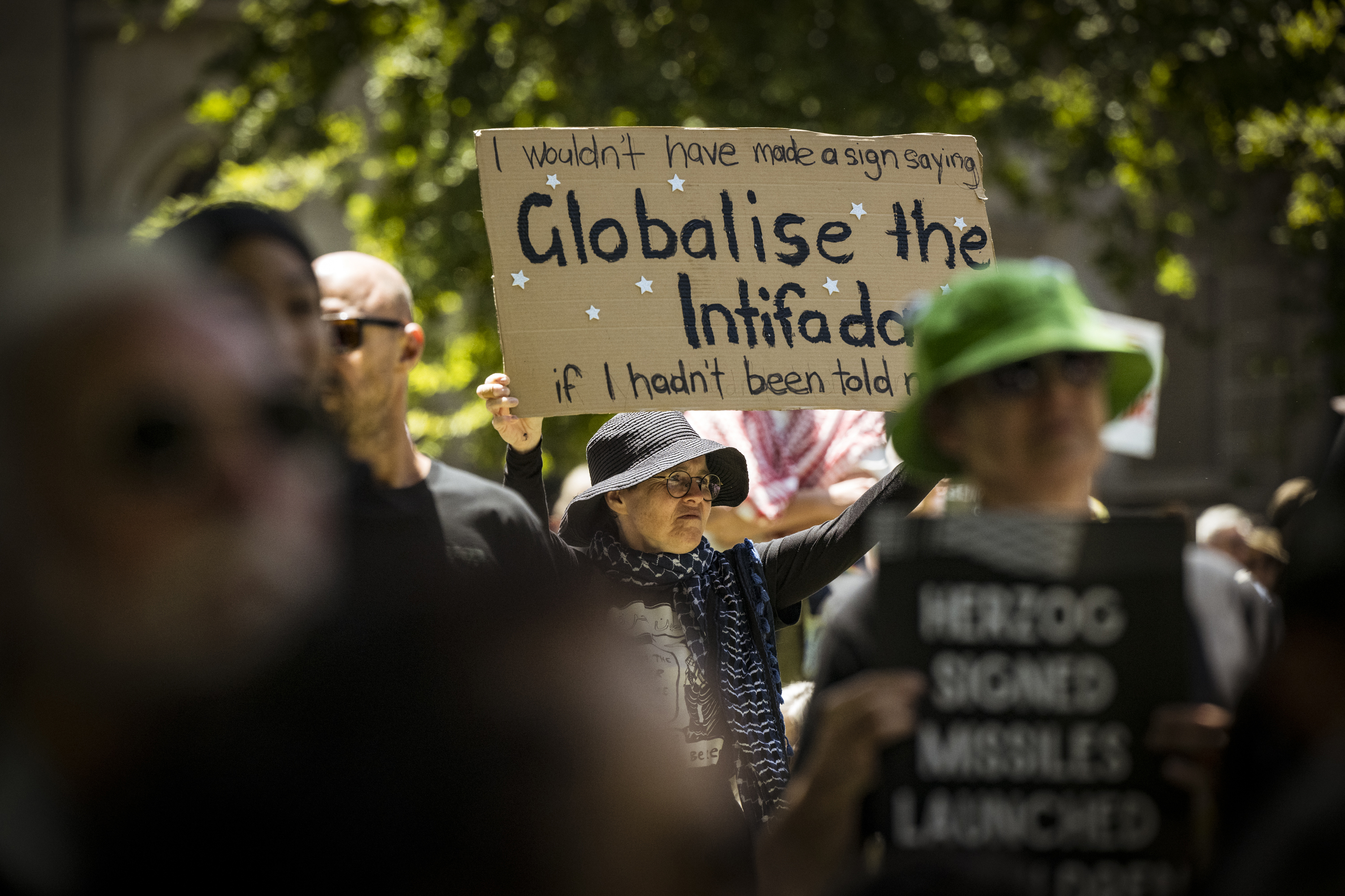 Globalise the Intifada is a slogan that has been seen at pro-Palestine rallies or at protests against Israel in Australia and around the world.