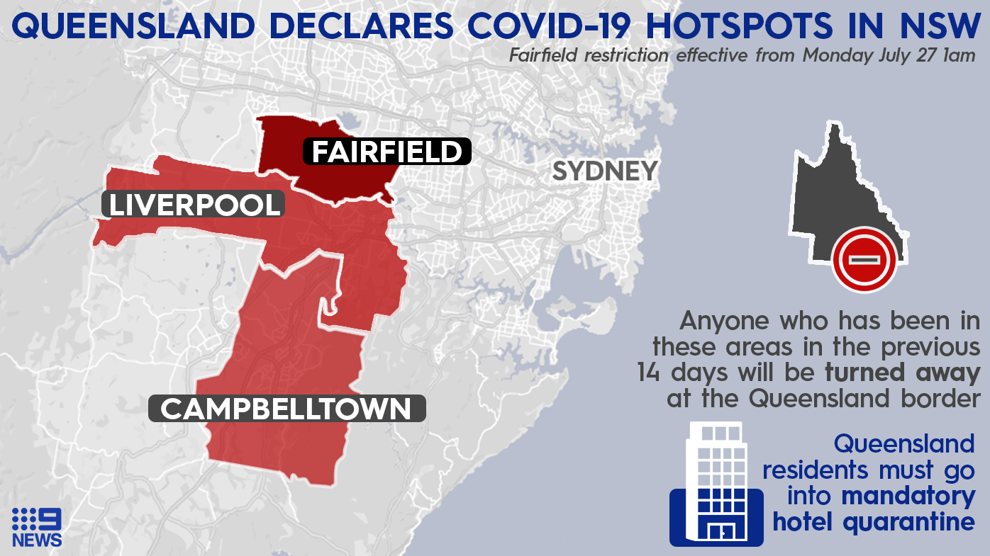 Sydney suburb declared COVID hotspot by Queensland ...