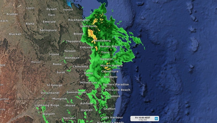 The wet weather is being caused by a slow-moving upper-level trough interacting with a sustained stream of moisture-laden air.