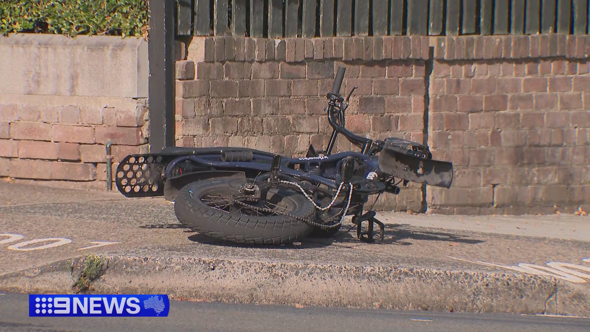 Three teens were struck by a car while riding an e-bike in Crows Nest yesterday.