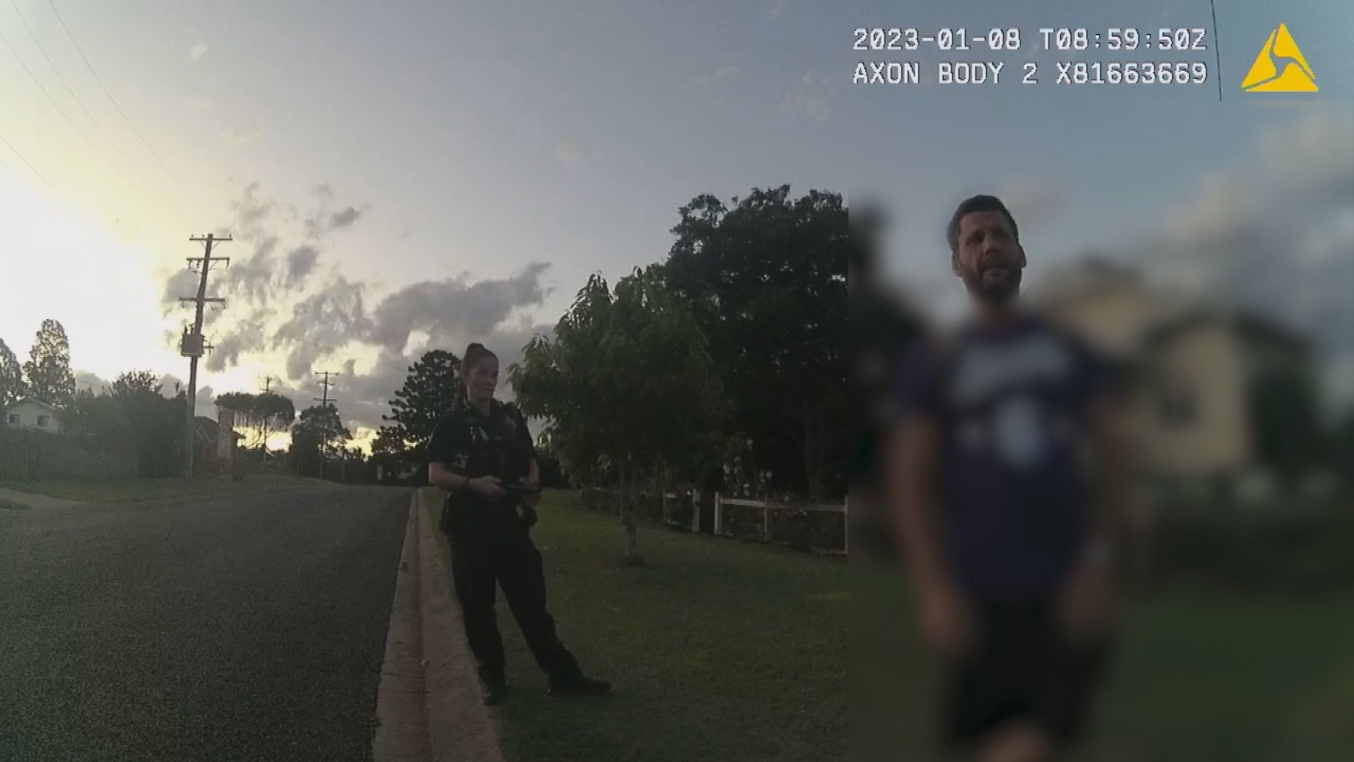 Queensland Police body-worn camera footage shows officers speaking with Joel Cauchi about his knife collection just 15 months before the Bondi Junction stabbing spree. ﻿