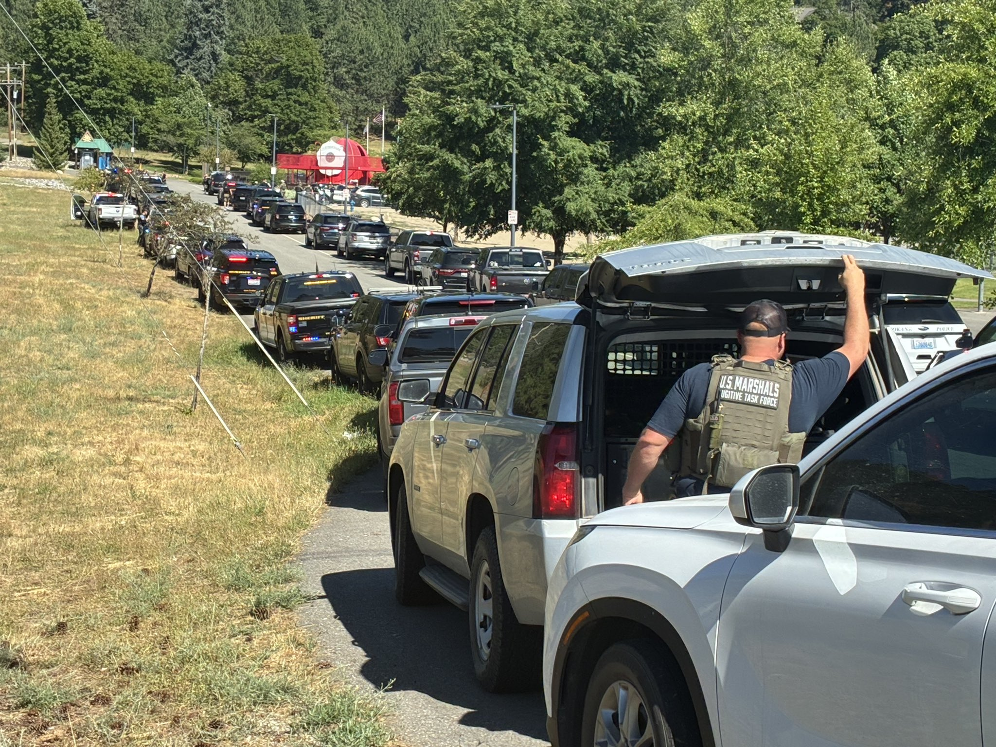 Multiple firefighters have been shot while responding to a fire in Coeur D'Alene in Idaho.