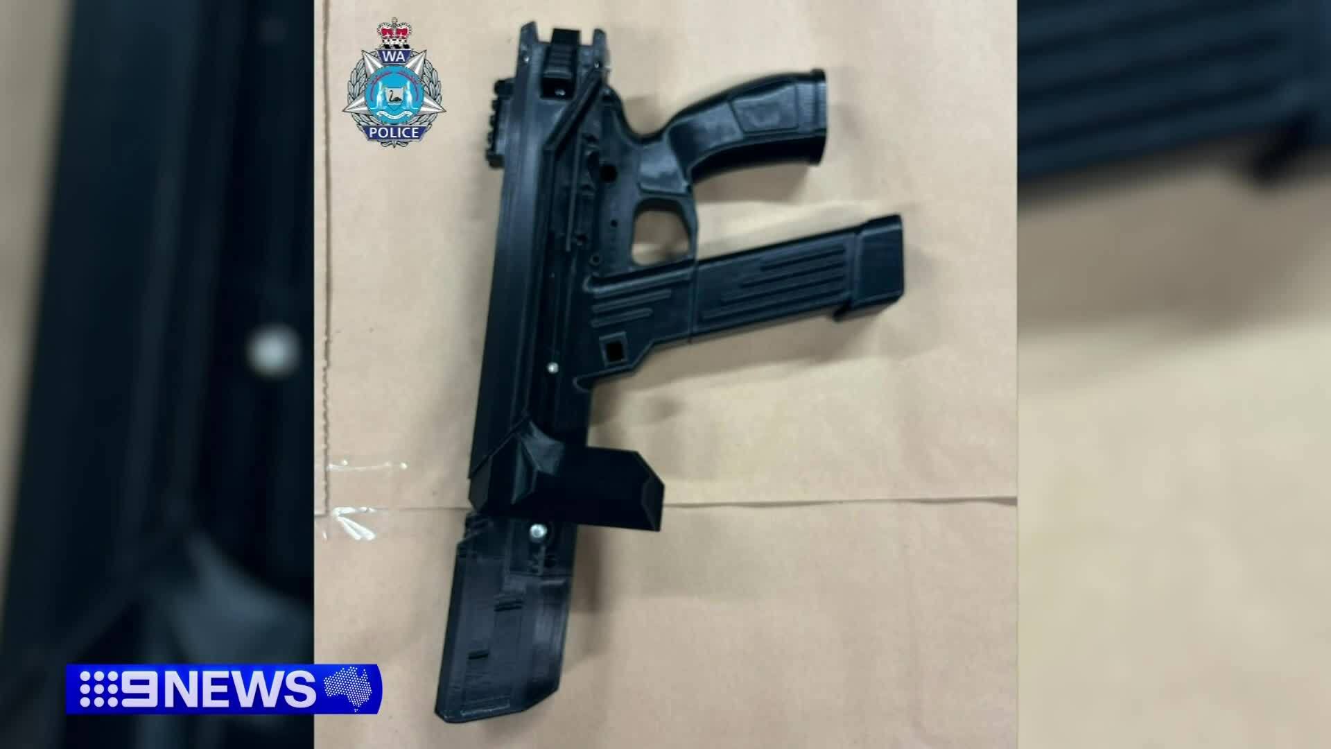 A man has been charged after police allegedly found 21 home-made 3D-printed guns along with drugs and cash in a raid of a Perth home.