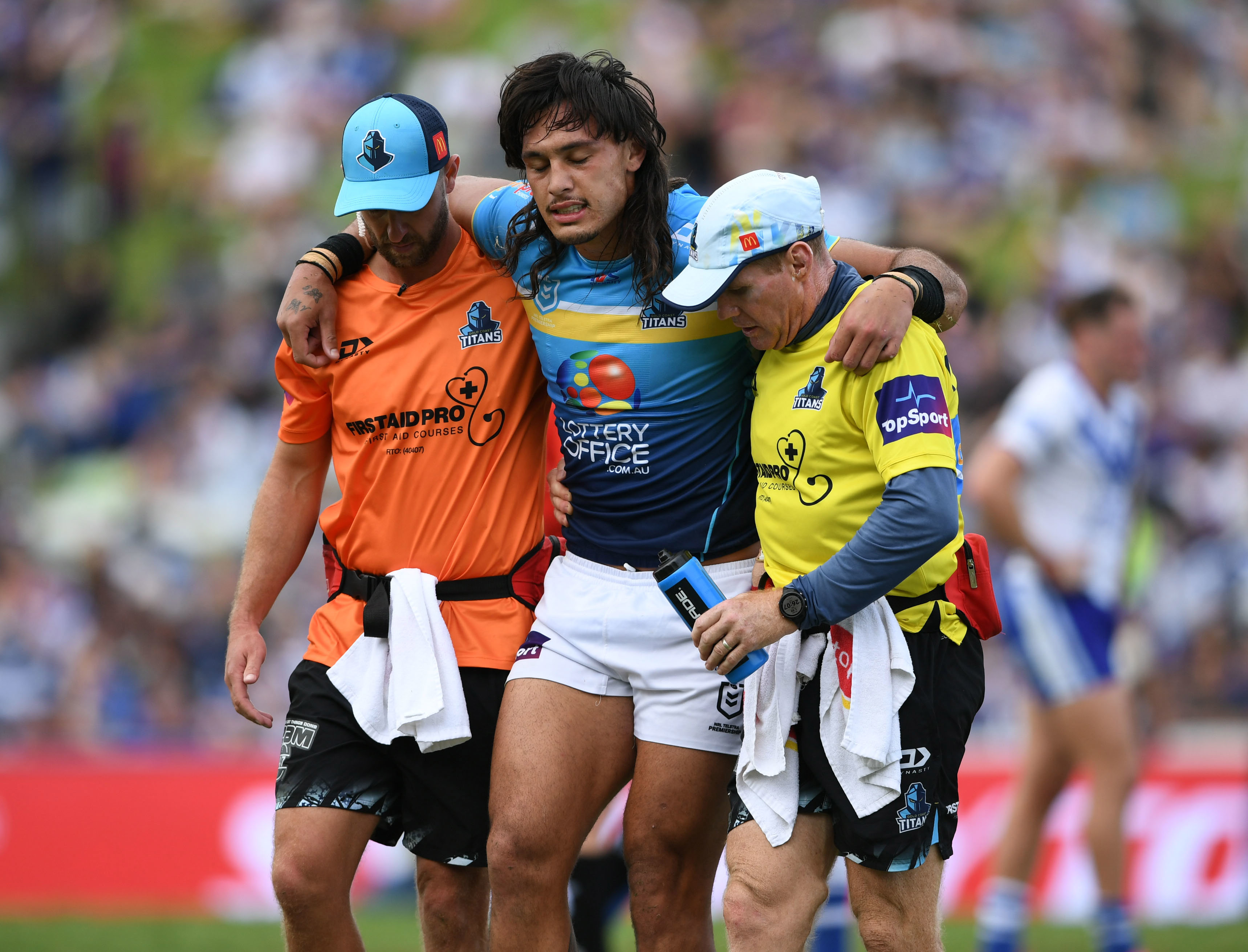 Tino Fa'asuamaleaui is out for the NRL season after suffering an ACL tear in round three against the Bulldogs.