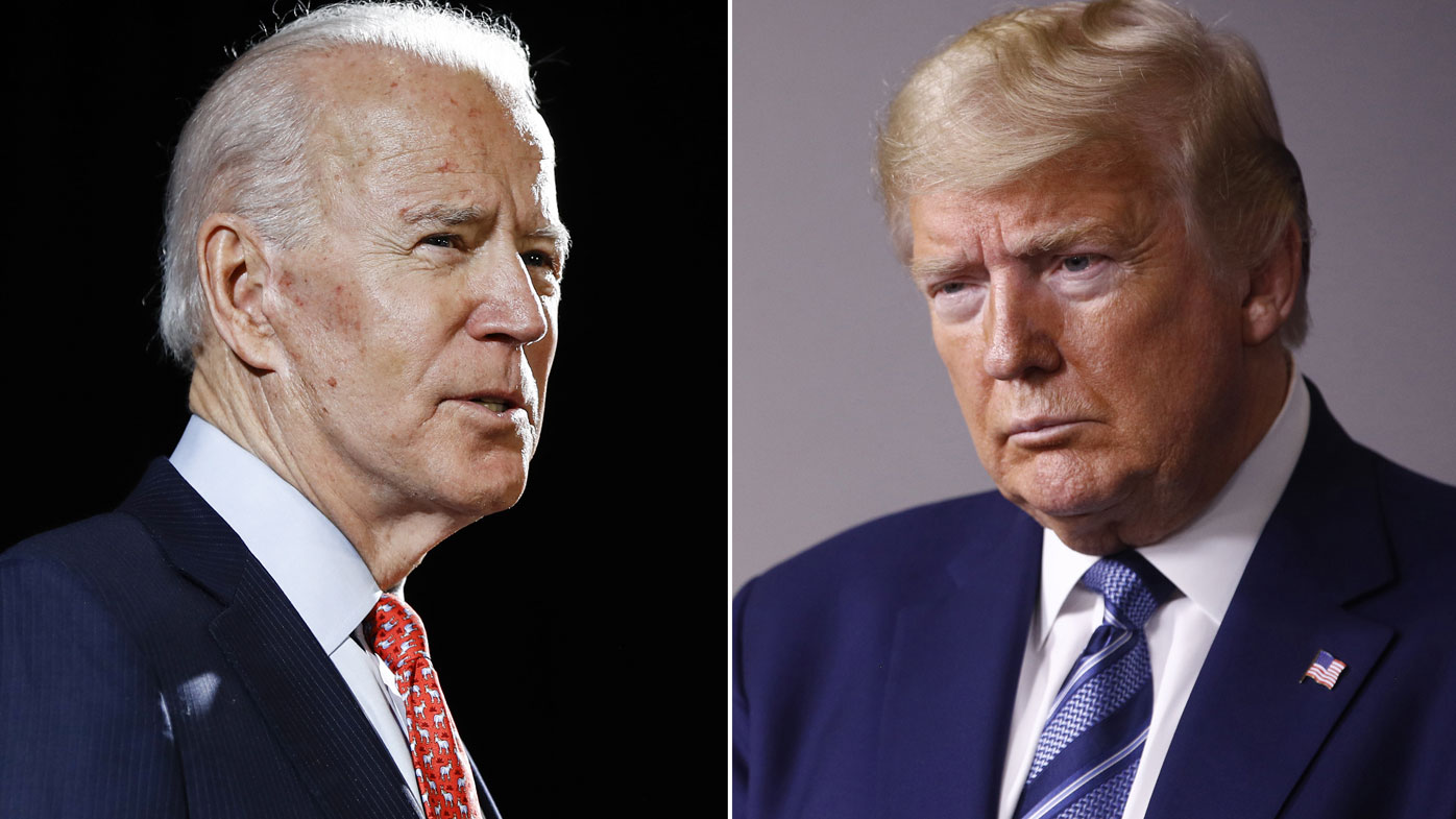 Former Vice President Joe Biden and President Donald Trump.