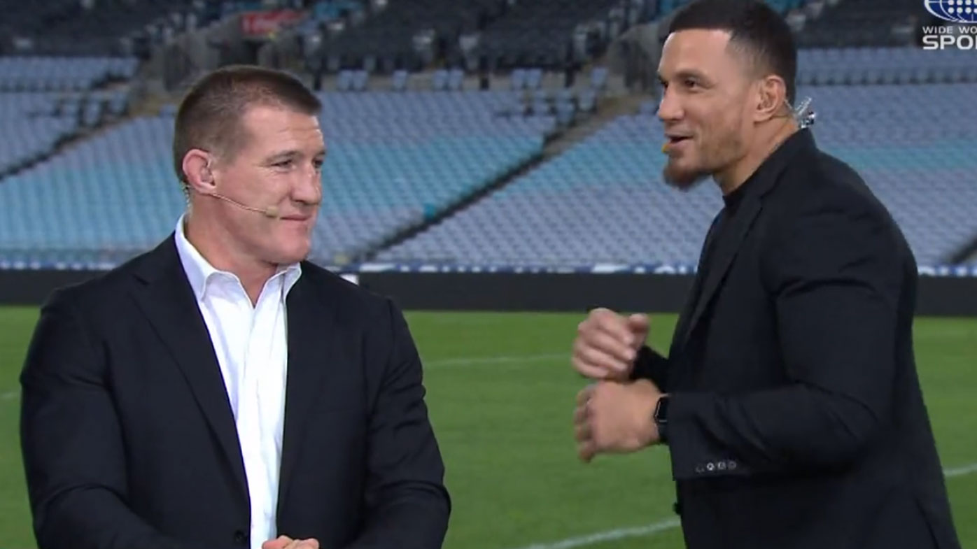 SBW sizes up Paul Gallen. (Nine)