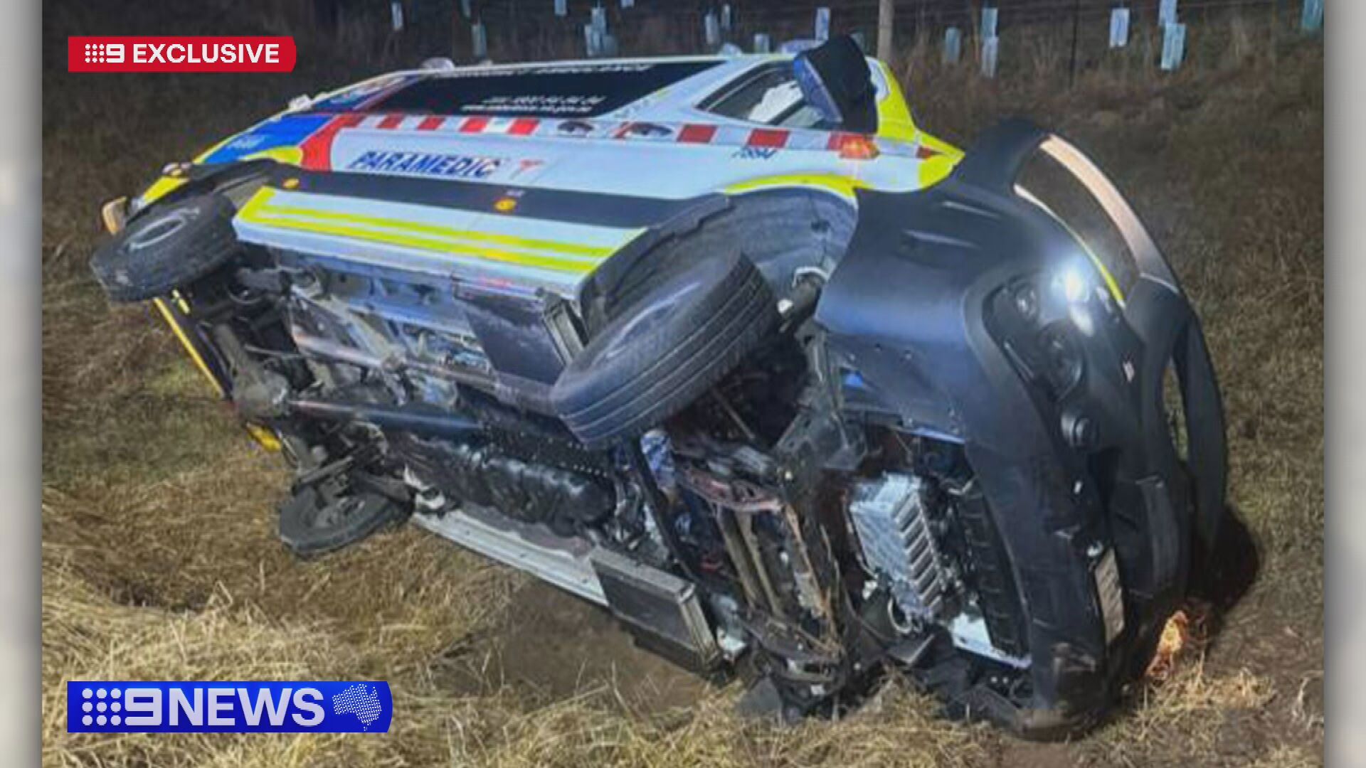 Bishop was in a National Patient Transport (NPT) vehicle that came across the early morning crash and helped free the exhausted paramedic inside.