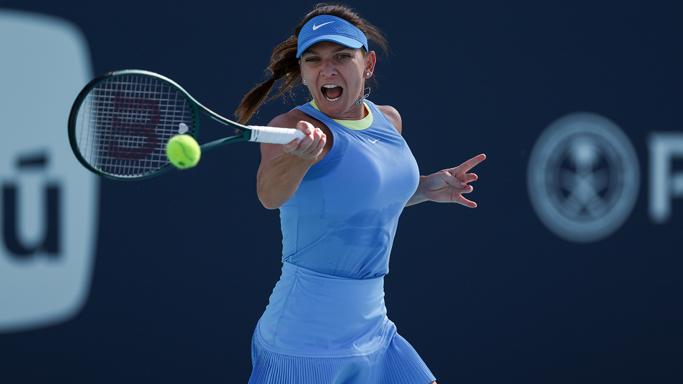 Simona Halep in her first WTA Tour match in 18 months.