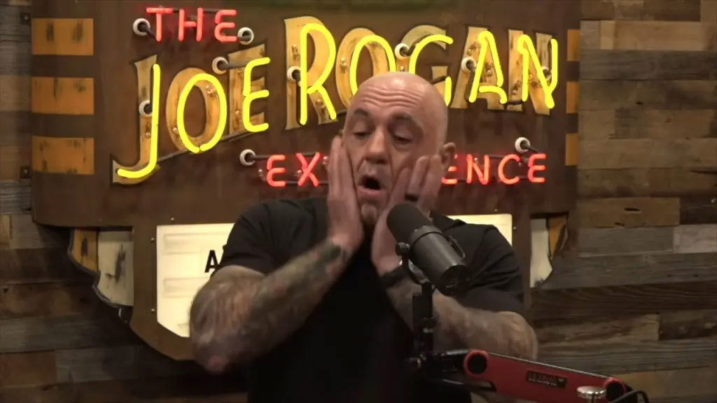 Podcaster Joe Rogan looked stunned as he heard the news about Charlie Kirk's death.