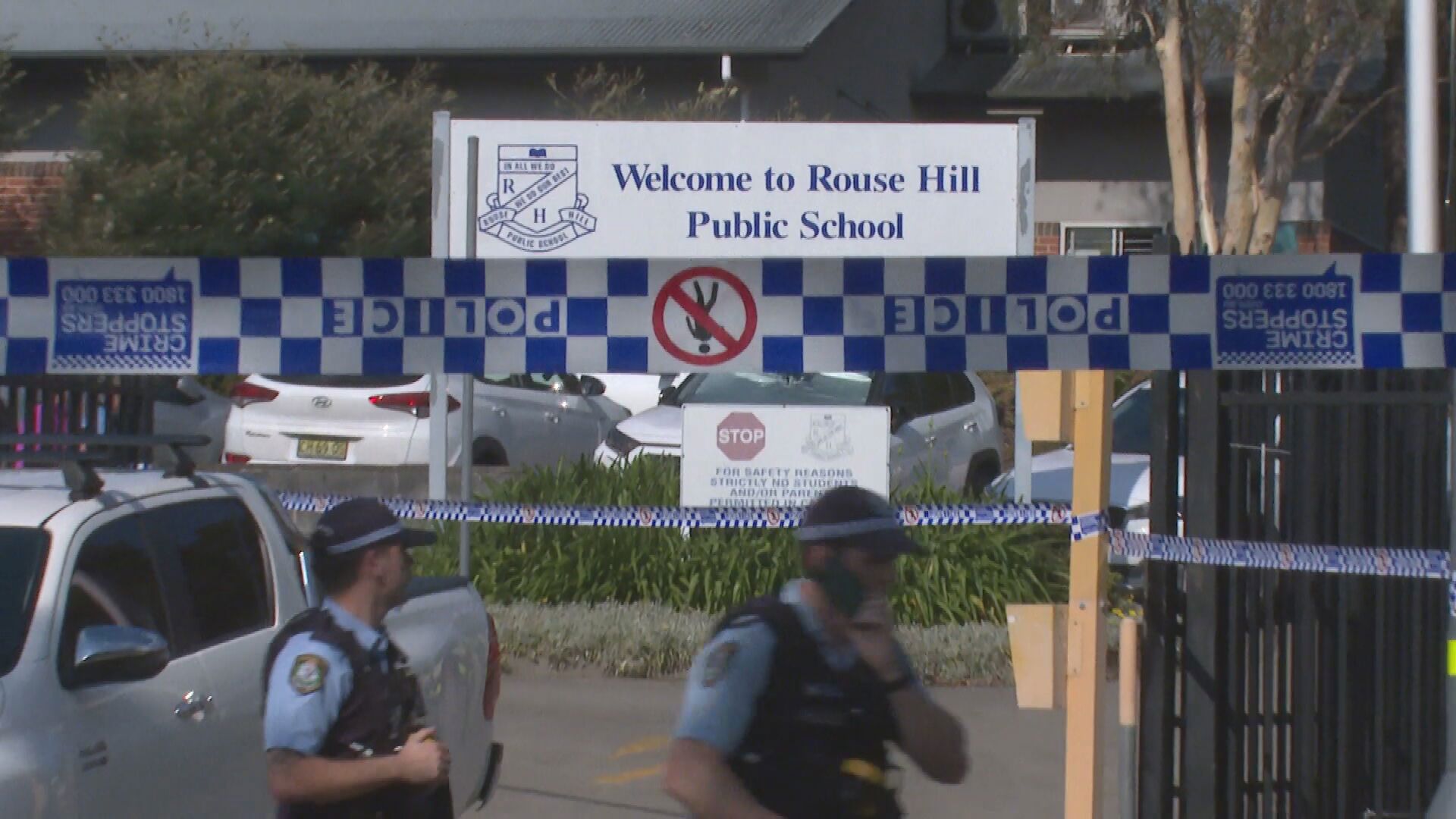 The community is in shock after the crash outside of Rouse Hill Public School.