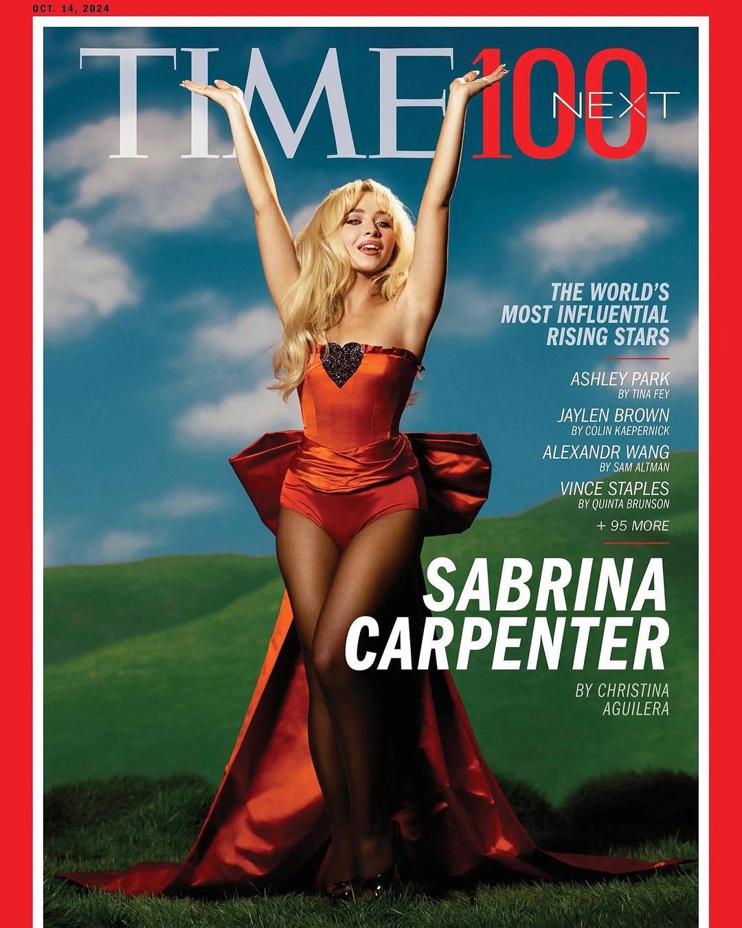 Sabrina Carpenter on the cover of Time Magazine