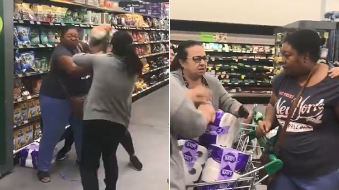 A dispute over toilet paper turned violent at a Sydney Woolworths.