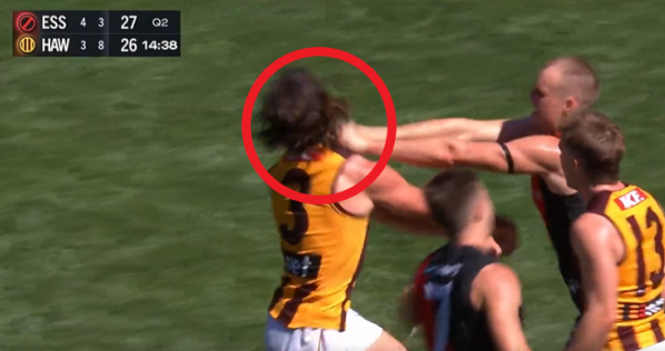 Mason Redman may be in trouble for this hit on Jai Newcombe.