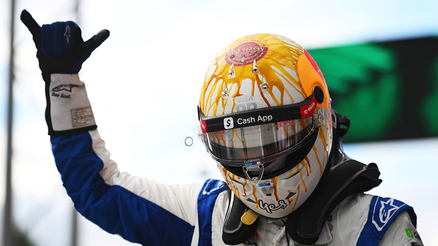 5th placed qualifier Daniel Ricciardo of Australia and Visa Cash App RB celebrates in parc ferme after qualifying ahead of the F1 Grand Prix of Canada at Circuit Gilles Villeneuve on June 08, 2024 in Montreal, Quebec. (Photo by Rudy Carezzevoli/Getty Images)