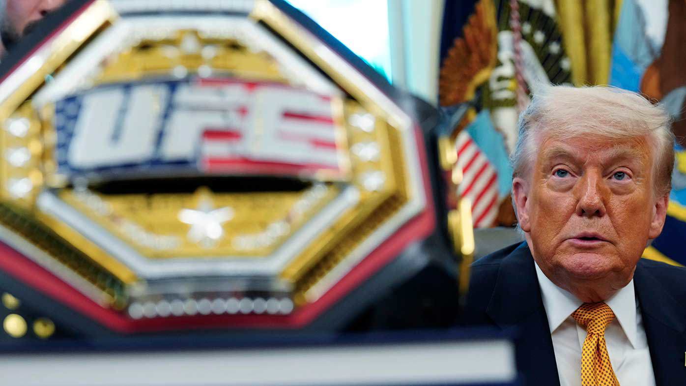 Donald Trump promoting a UFC event at the White House.