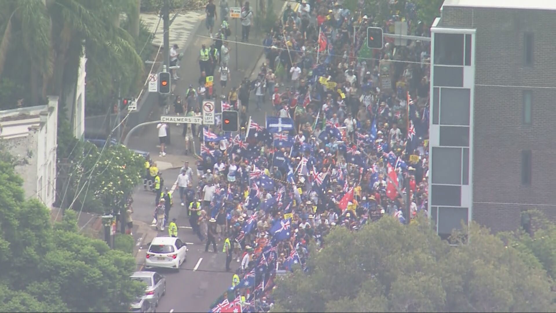 March for Australia crowd in Sydney