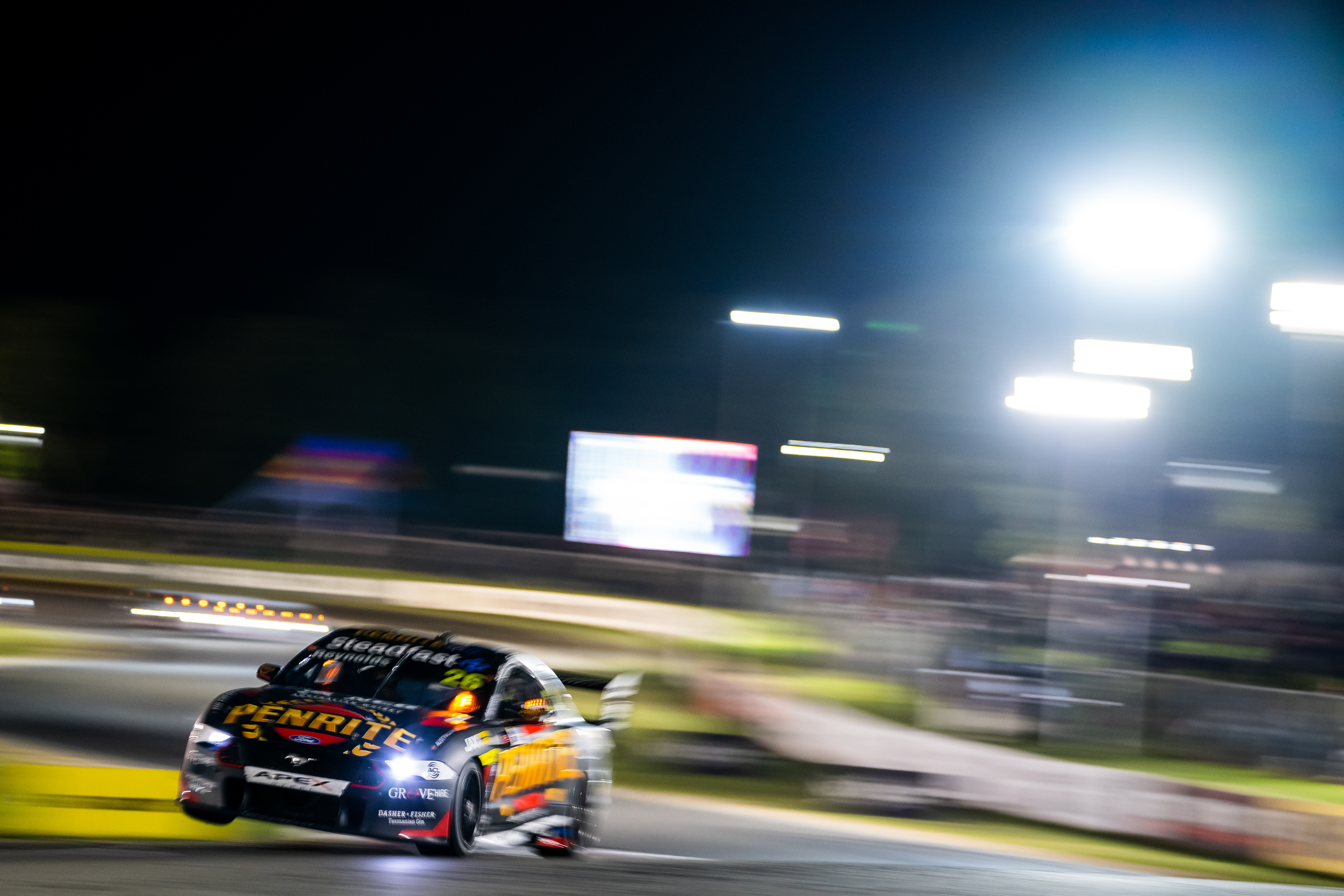 David Reynolds driver of the #26 Penrite Racing Ford Mustang during the Perth Supernight round of the 2022 Supercars Championship Season at Wanneroo Raceway on April 30, 2022 in Perth, Australia. (Photo by Daniel Kalisz/Getty Images)