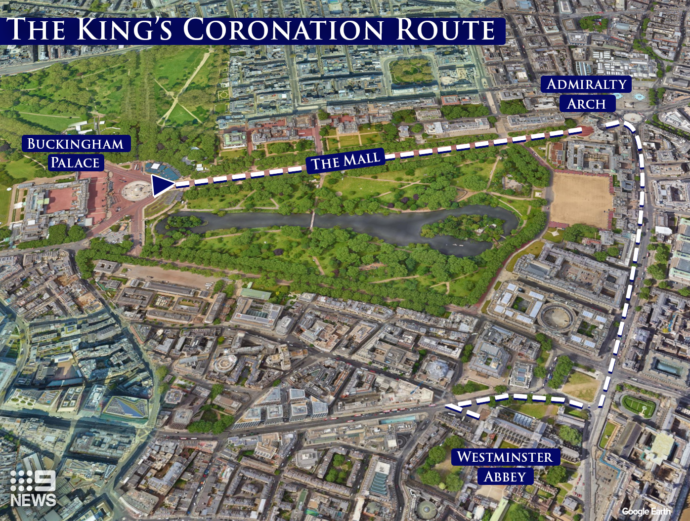 The procession route