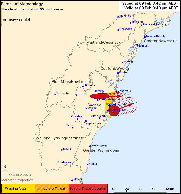 More storm cells hitting Sydney after the destruction in the Illawarra.