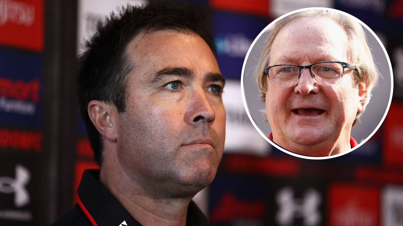 Essendon coach Brad Scott. Inset: Kevin Sheedy