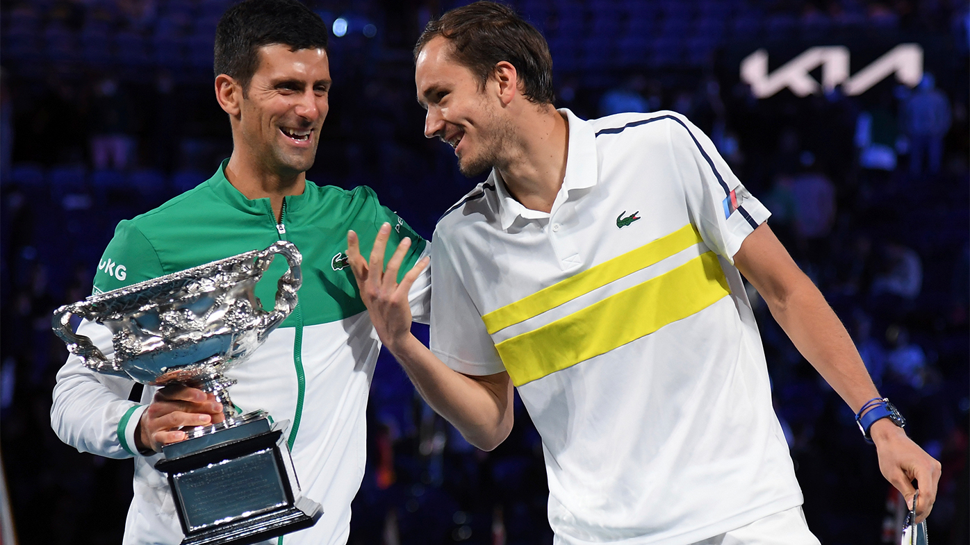 Open news: Novak Daniil Medvedev give speeches after men's singles final