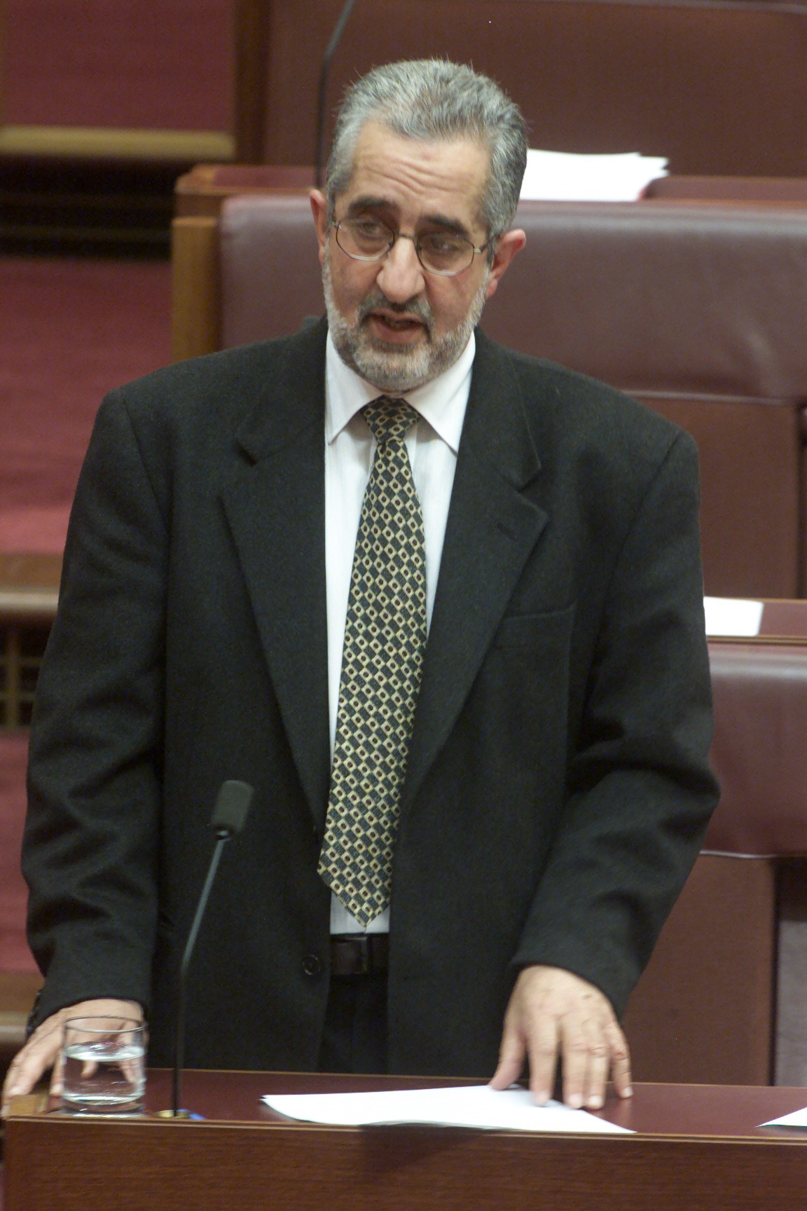 Nick Bolkus moving a motion in the Senate.