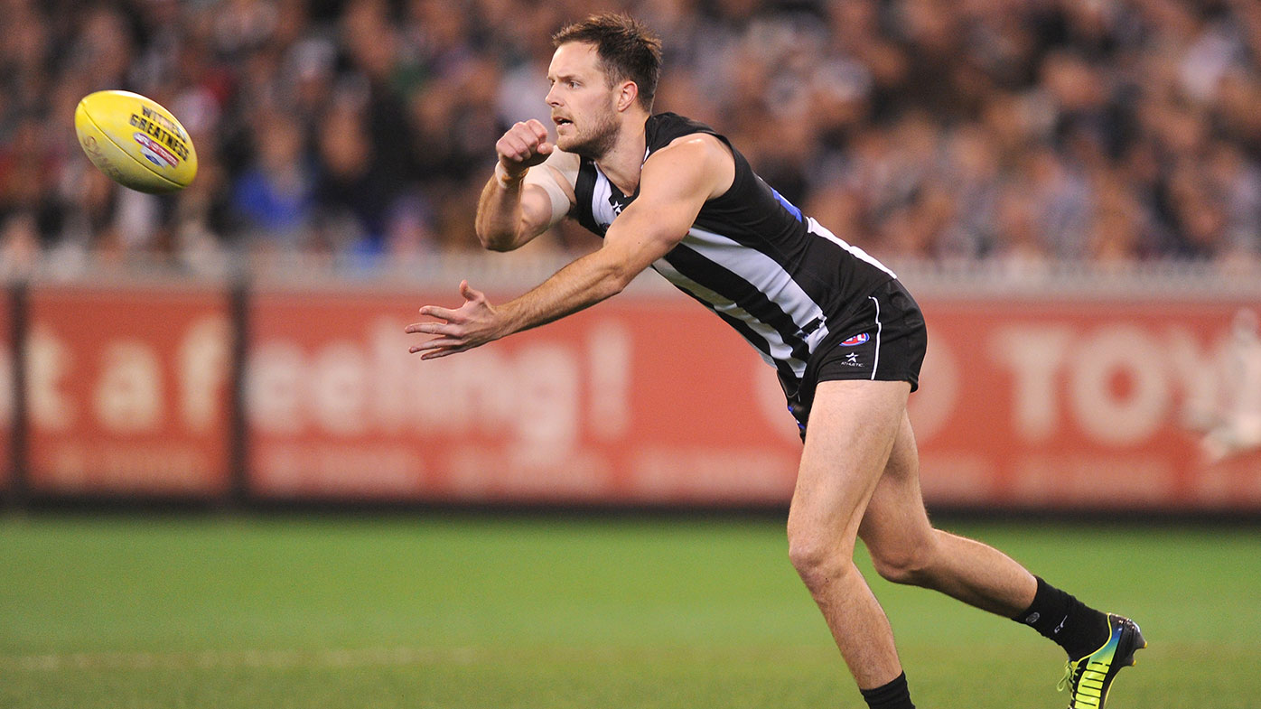 Nathan Brown in action for Collingwood in 2013.
