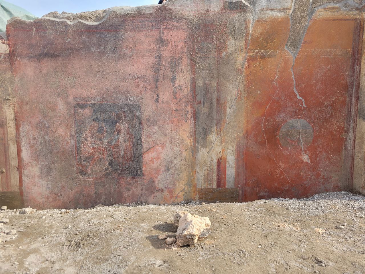 Two fresco walls were also uncovered during the excavations.