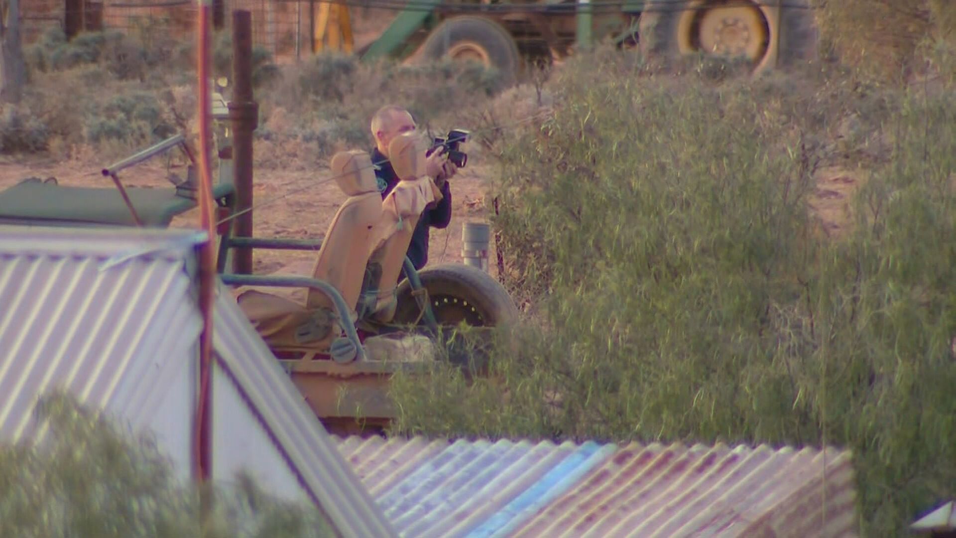 Officer spent more than two hours speaking with family and taking photos around the property.