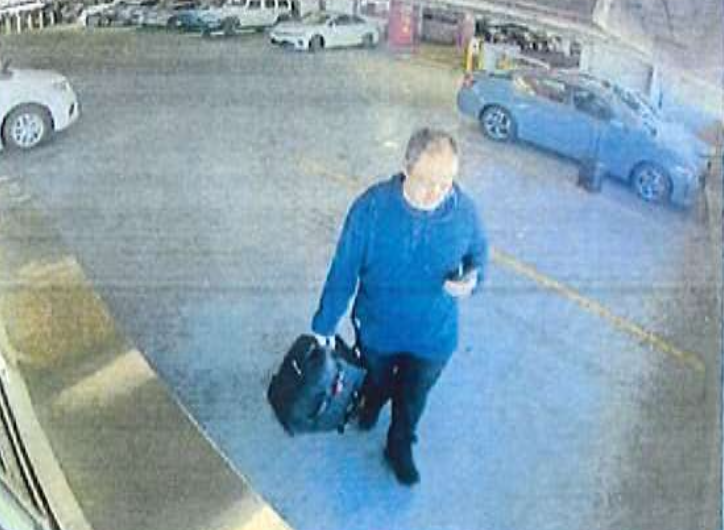 Claudio Neves Valente, the suspect in Brown University shooting, at a rental car place in Boston, Massachusetts.