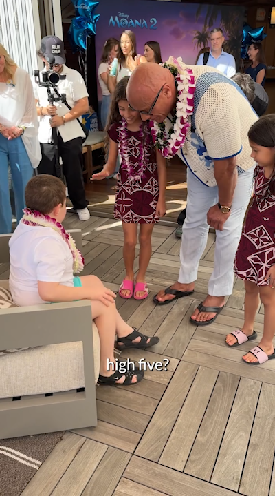 Dwayne 'The Rock' Johnson takes his kids to help grant wishes with Make-A-Wish