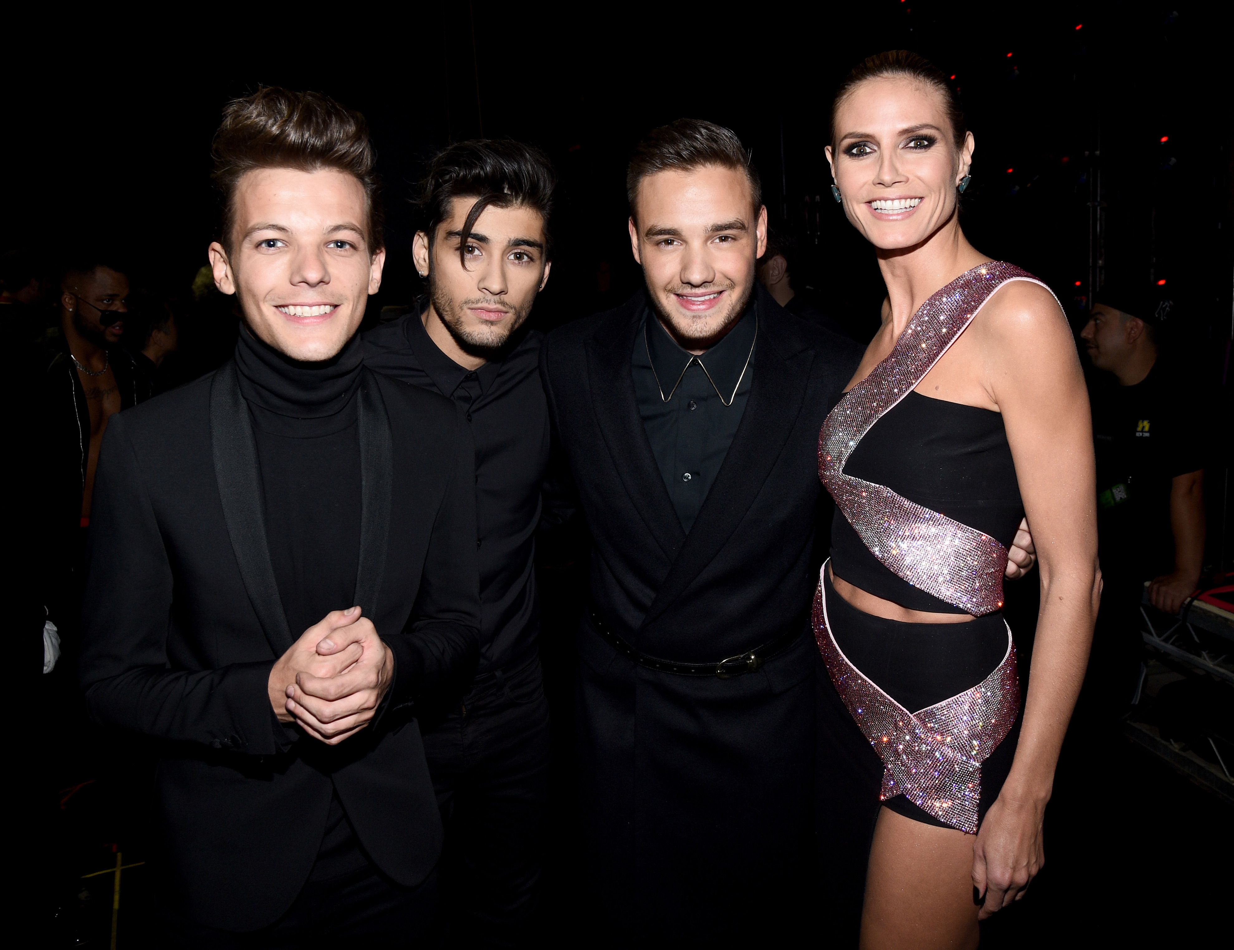 Louis Tomlinson, Zayn Malik, Liam Payne, Heidi Klum