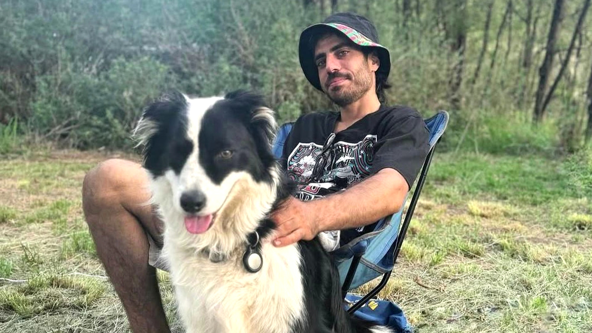 Gefen was hiking in the Blue Mountains earlier in the day before heading to Bondi to celebrate Hanukkah.