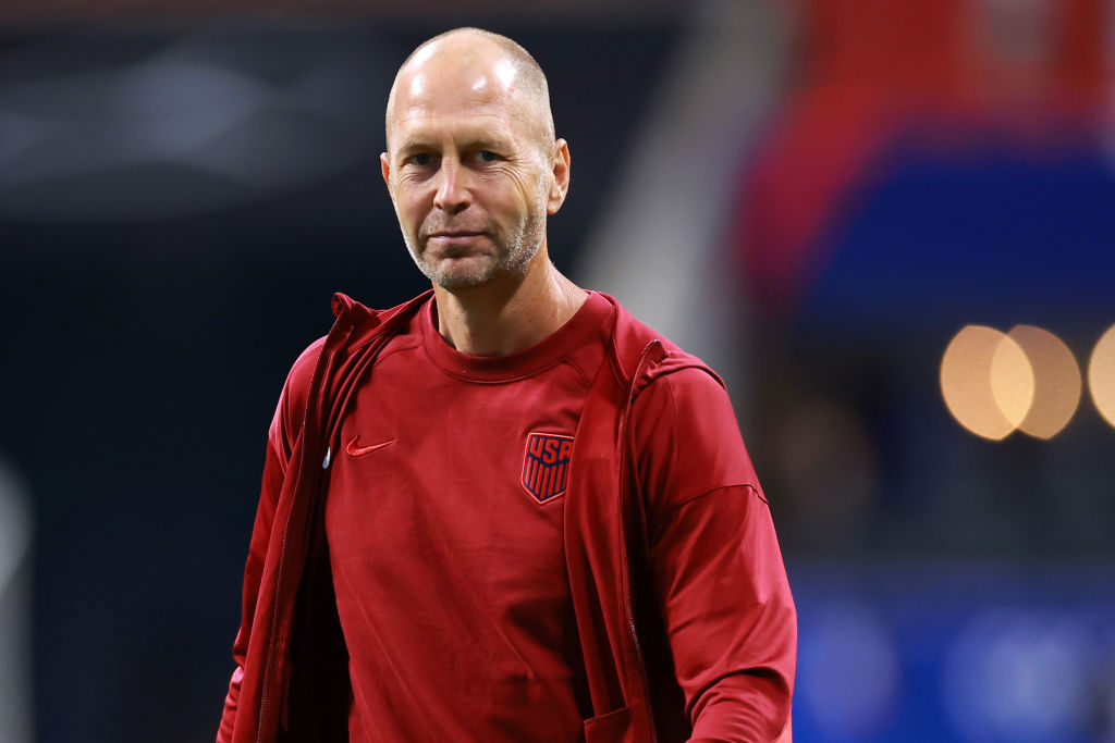 Gregg Berhalter, Head Coach of United States looks on prior to the CONMEBOL Copa America USA 2024 Group C match between Panama and United States at Mercedes-Benz Stadium on June 27, 2024 in Atlanta, Georgia. (Photo by Hector Vivas/Getty Images)