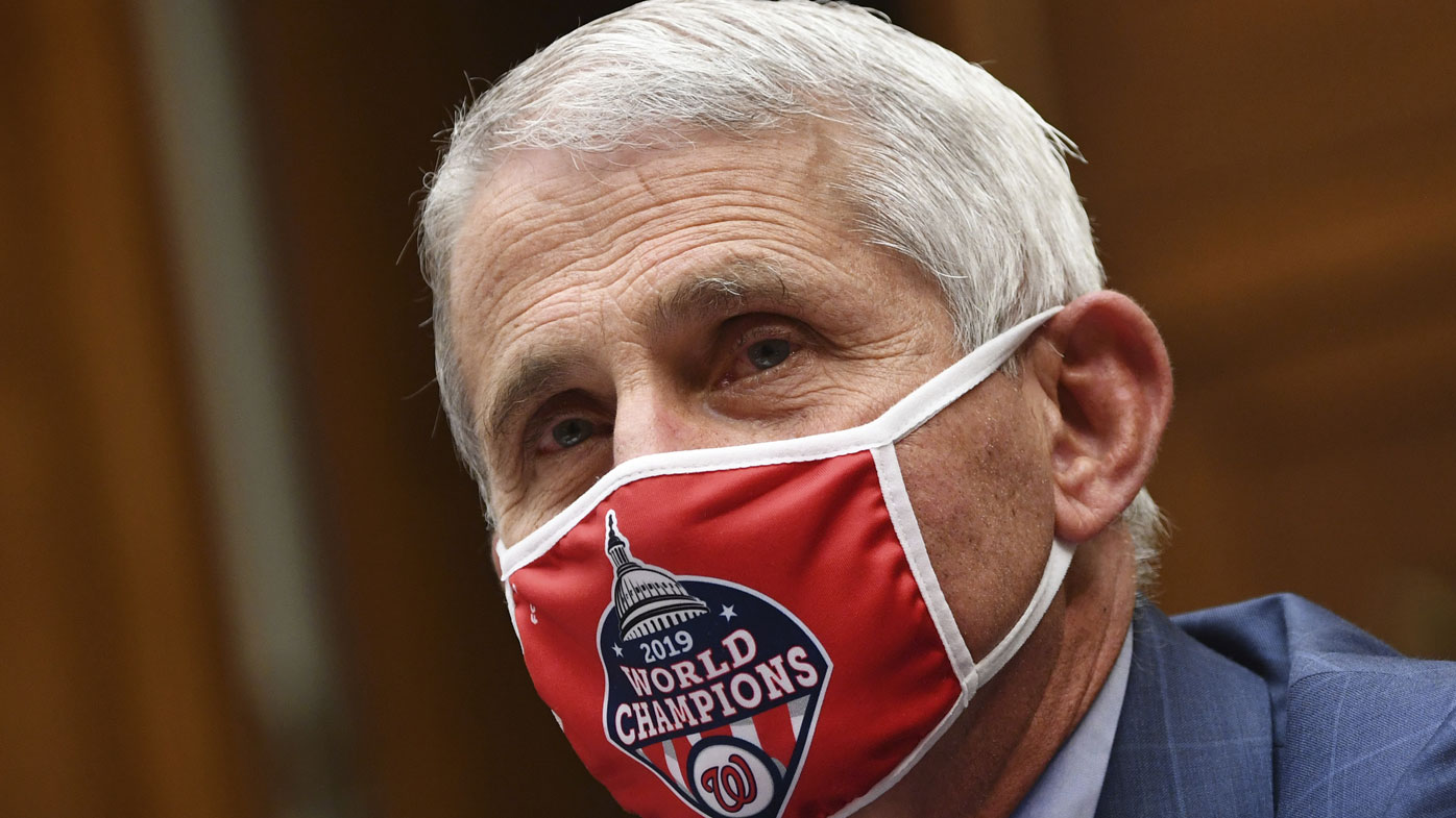 Dr. Anthony Fauci, director of the National Institute for Allergy and Infectious Diseases, testifies during a House Subcommittee hearing on the Coronavirus crisis, Friday, July 31, 2020 on Capitol Hill in Washington