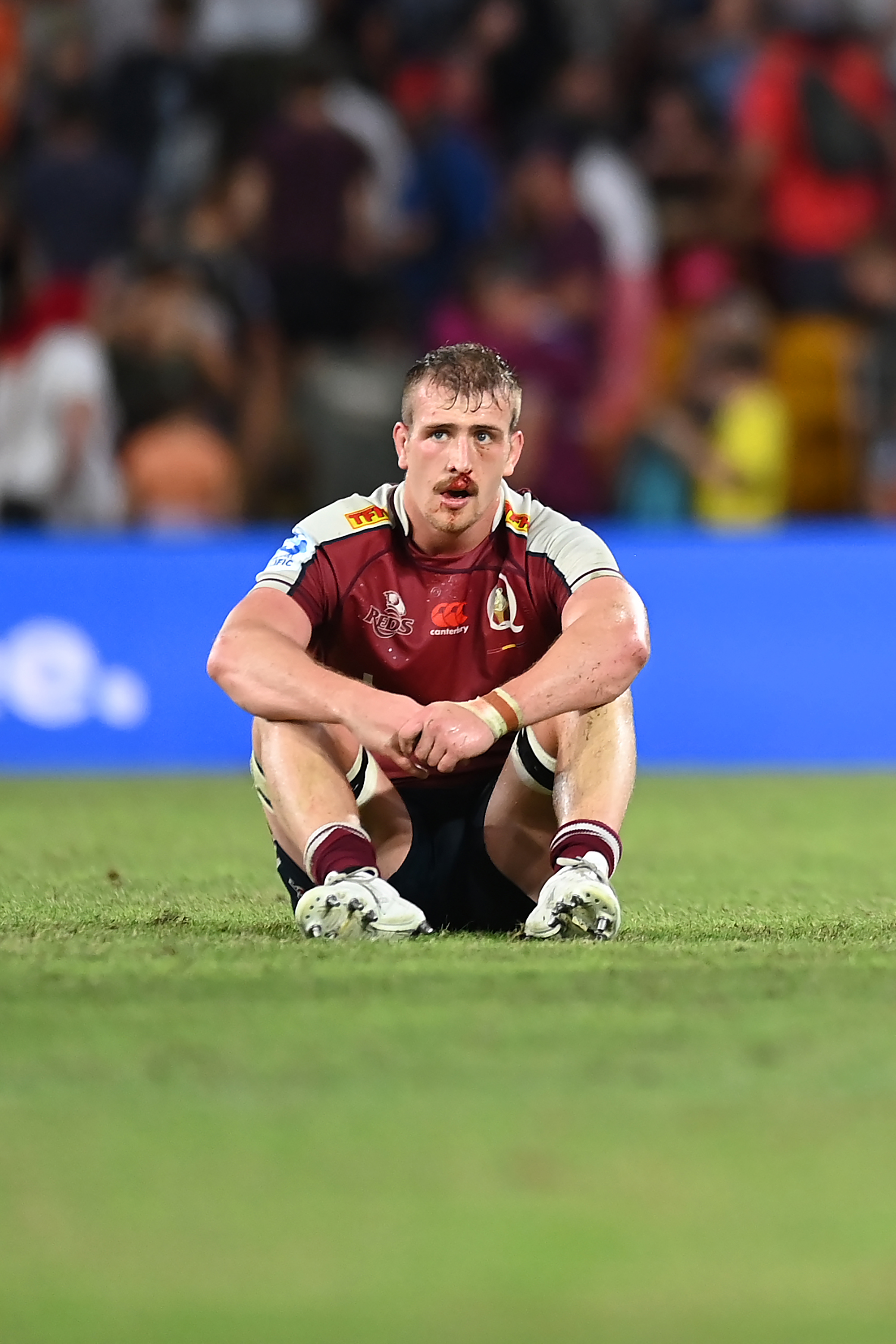 Cormac Daly of the Reds reacts to his team's defeat.