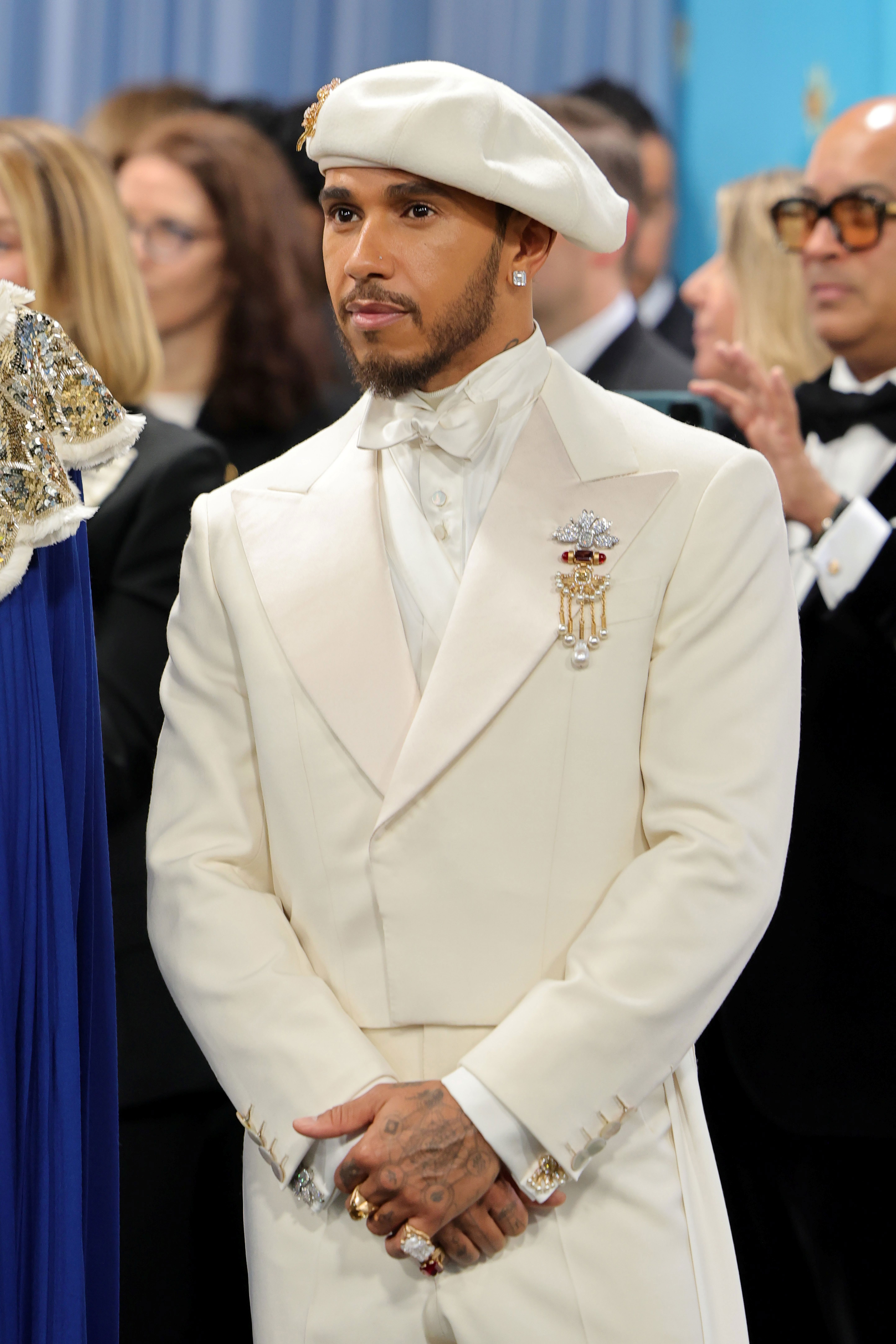 NEW YORK, NEW YORK - MAY 05: Lewis Hamilton, Met Gala Co-Chair, attends the 2025 Met Gala Celebrating 