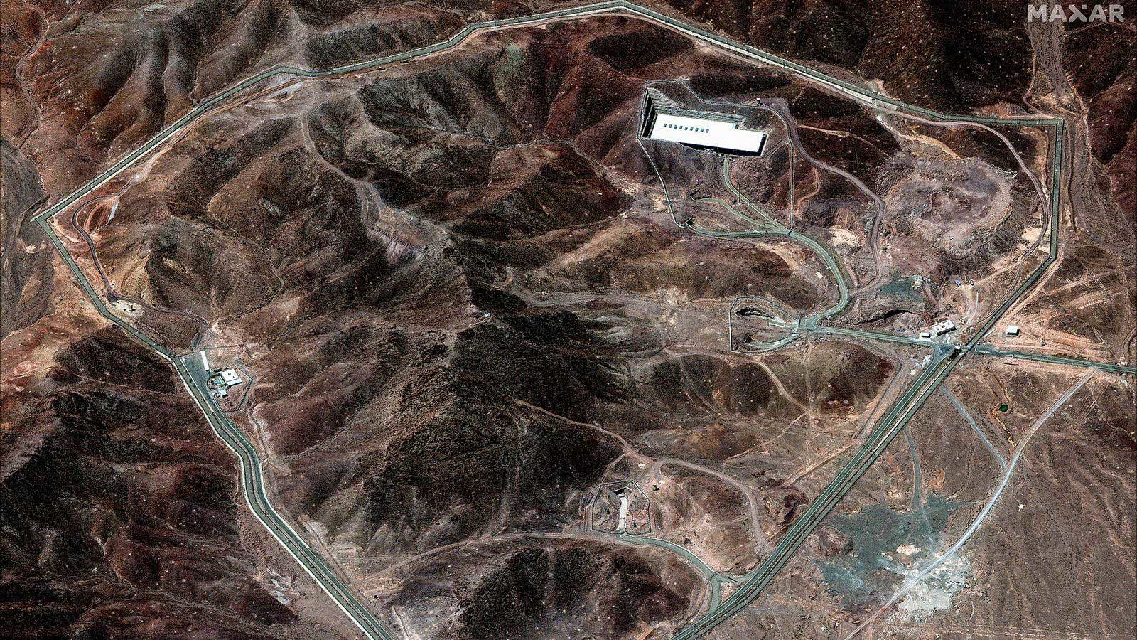 A satellite image taken on June 14, 2025, shows no visible damage after Israel's strikes on Friday.