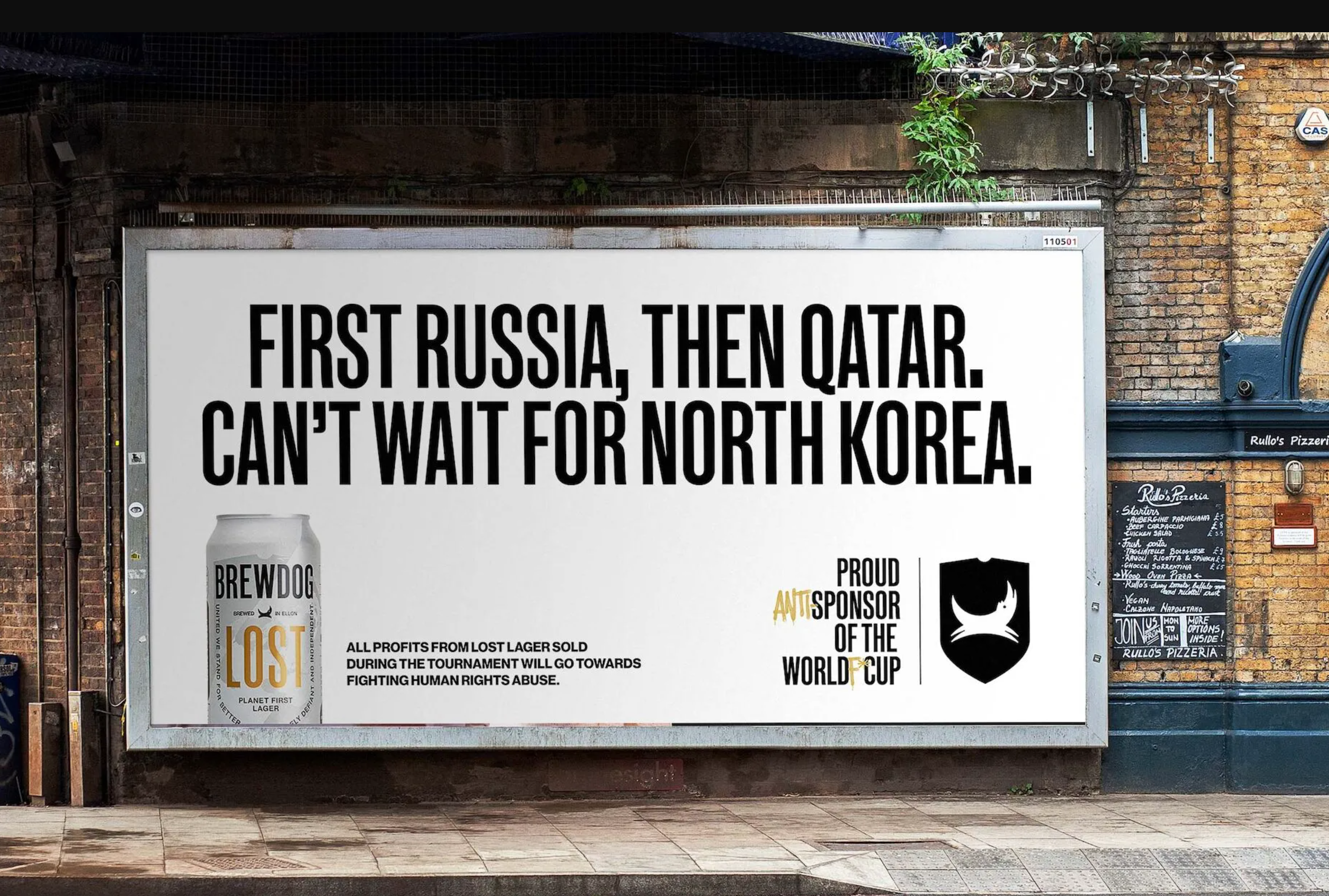 A poster protesting the 2022 FIFA world cup.